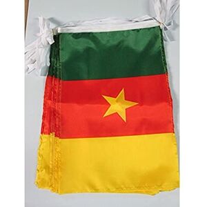 AZ FLAG Guirlande 12 mètres 20 Drapeaux Cameroun 45x30 cm Drapeau camerounais 30 x 45 cm - Publicité