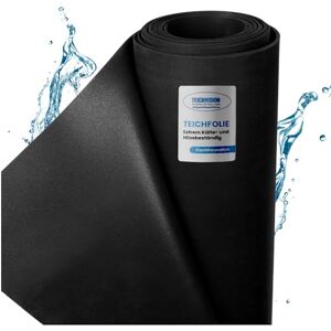 TeichVision Bâche EPDM de qualité supérieure pour bassin Épaisseur : 1 mm 12,2 m x 10 m Film EPDM naturel noir Particulièrement durable / convient également comme film pour plate-bande - Publicité