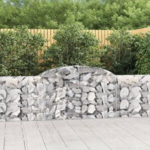 TEKEET Lot de 25 paniers de jardinage en gabion en fer galvanisé 300 x 30 x 80/100 cm - Publicité