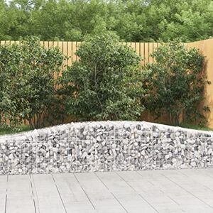 INLIFE 3145927 Lot de 20 gabions à arc haut en fer galvanisé 400 x 50 x 40/60 cm 600 kg - Publicité