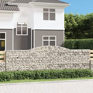 INLIFE 3147018 Lot de 15 gabions en fer galvanisé 400 x 50 x 120/140 cm 816,75 kg - Publicité