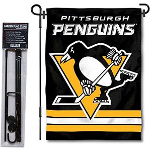 WinCraft Pittsburgh Penguins Garden Flag with Stand Holder - Publicité