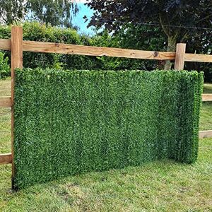 True Products Evergreen 1 x 3 m artificiel haie de conifères Plastique Clôture de jardin de dépistage de confidentialité – Vert - Publicité