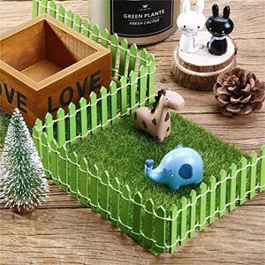 Dinglong Petite Clôture en Bois Mini Clôture Bois Petite Clôture Potager(90 cm*3cm) Mini Clôture de Jardin, Petite clôture en Bois Miniature Fée Jardin Kit Micro-Paysage Accessoires Dollhouse Décor (Vert) - Publicité