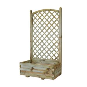 Cemonjardin Jardiniere + treillage en arc Chevrefeuille