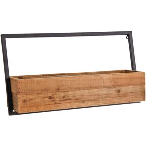 Aubry Gaspard Jardinière murale en bois recyclé et métal 64 cm