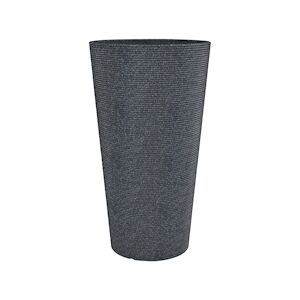 Scheurich Coneo High 55, vase/pot à fleurs/jardinière, cylindrique, coloris: Granit noir, fabriqué avec du plastique recyclé, pour l’extérieur