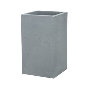 Scheurich C-Cube High 48, vase/pot à fleurs/jardinière, carré, coloris: Stony Grey, fabriqué avec du plastique recyclé, pour l’extérieur