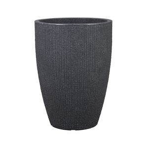 Scheurich Barceo High 40, vase/pot à fleurs/jardinière, cylindrique, coloris: Stony Black, fabriqué avec du plastique recyclé, pour l’extérieur