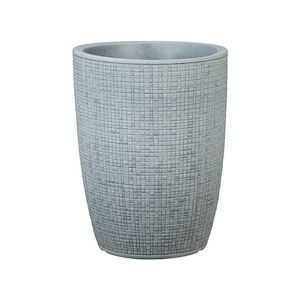 Scheurich Barceo High 54, vase/pot à fleurs/jardinière, cylindrique, coloris: Stony Grey, fabriqué avec du plastique recyclé, pour l’extérieur