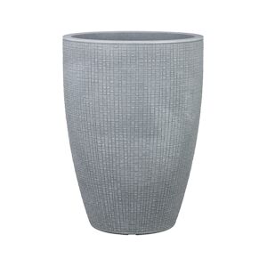 Scheurich Barceo High 40, vase/pot à fleurs/jardinière, cylindrique, coloris: Stony Grey, fabriqué avec du plastique recyclé, pour l’extérieur