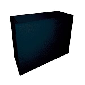 ARTICIMENTOS Jardinière en béton peint noir - 60x25x42cm