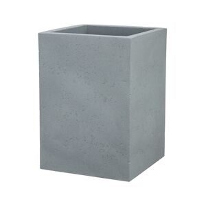 Scheurich C-Cube High 54, vase/pot à fleurs/jardinière, carré, coloris: Stony Grey, fabriqué avec du plastique recyclé, pour l’extérieur