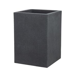 Scheurich C-Cube High 54, vase/pot à fleurs/jardinière, carré, coloris: Stony Black, fabriqué avec du plastique recyclé, pour l’extérieur