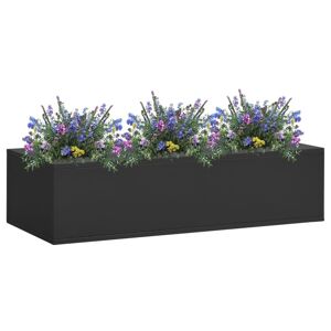 336428 vidaXL Boîte à fleurs de bureau Anthracite 90x40x23 cm Acier - Publicité