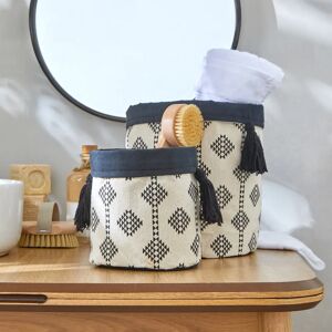 Blancheporte Cache-pot panier de rangement - Blancheporte Blanc Lot de 2