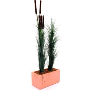 EUROPALMS Gazon roseau, vert fonce, artificiel, 127cm - Herbes