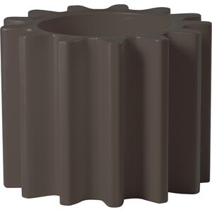 SLIDE vase GEAR POT (Chocolat / Gris - Polyéthylène)