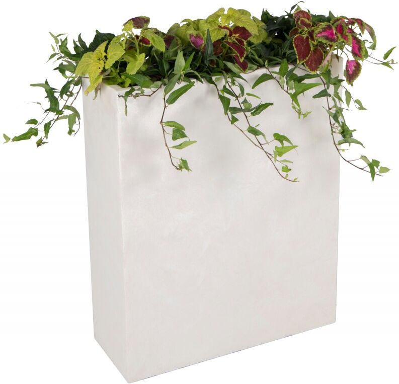 MEGACOLLECTIONS Bac à plantes en fibre de terre 80x30xH.92cm blanc