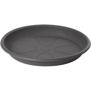 PLASTECNIC Sottovaso per vaso da fiori  Omnia in polipropilene di colore grigio Ø 22 x H 2.9 cm