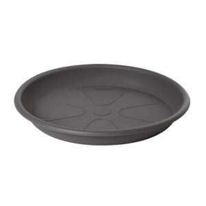 PLASTECNIC Sottovaso per vaso da fiori  Omnia in polipropilene di colore grigio Ø 28 x H 3.7 cm