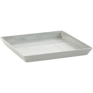 ECOPOTS Sottovaso per vaso da fiori  Rotterdam in pvc di colore grigio L 28 x H 3 x P 28 cm