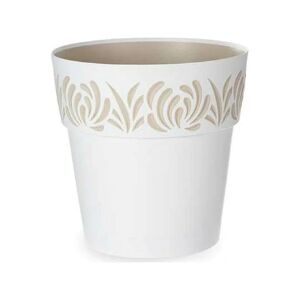 Stefanplast SFV88600 Vaso Opera cm 30x29h Decorazione Gaia Bianco/Travertino - SFV88600