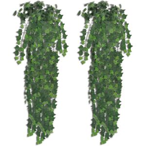 vidaXL Edera Artificiale Verde 2 Cespugli 90 cm