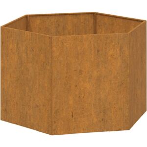 vidaXL Fioriera Ruggine 60x60x45 cm Acciaio Corten