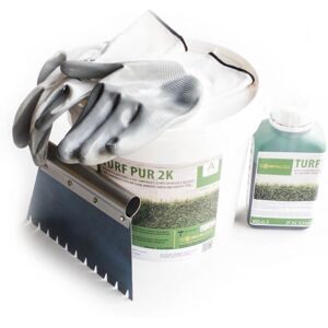 EVERGREEN COLLA prato sintetico kit 5 kg erba artificiale manto tappeto giardino bicomp...