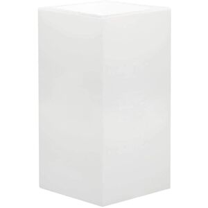 Milani Home Vaso luminoso per esterno giardino con luce bianca cm 40 x 40 x 80 h Bianco 40 x 80 x 40 cm