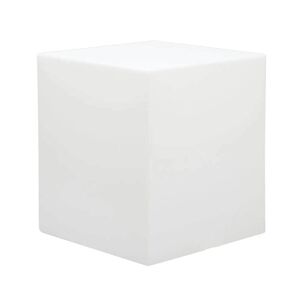 Milani Home cubo luminoso per esterno giardino con luce bianca cm 40 x 40 x 40 h Bianco 40 x 40 x 40 cm