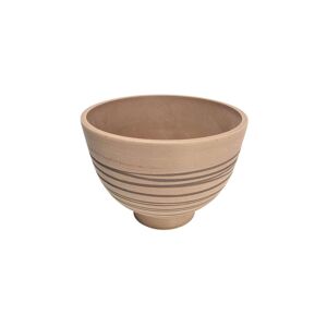 Milani Home Vaso Per Piante Da Esterno Interno Di Design In Fibra Sintetica Resistente Taupe x 19 x cm