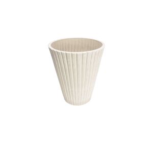 Milani Home Vaso Per Piante Da Esterno Interno Di Design In Fibra Sintetica Resistente Bianco x 36 x cm