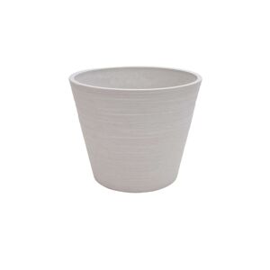 Milani Home Vaso Per Piante Da Esterno Interno Di Design In Fibra Sintetica Resistente Bianco x 33 x cm