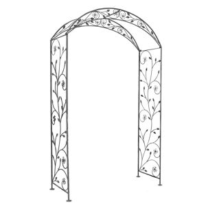 Milani Home Arco in ferro Per Interno Esterno Giardino Ristorante Bar Albergo colore bianco Bianco ossidato 135 x 230 x 47.5 cm