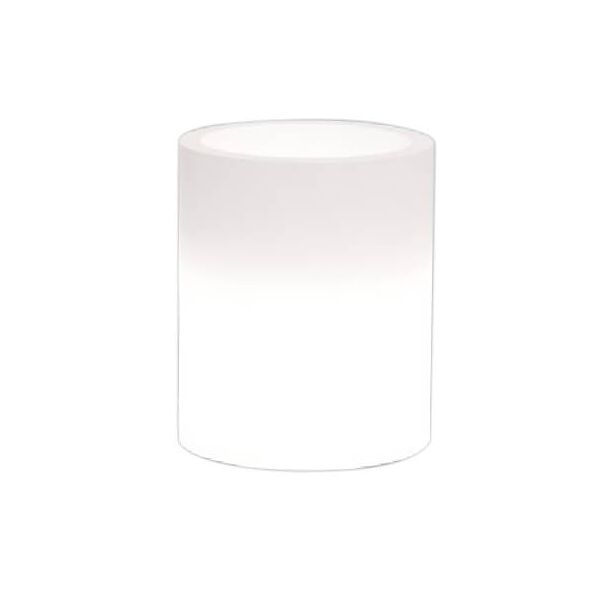 milani home vaso luminoso per esterno giardino con luce bianca cm diametro 40 x 50 h bianco x 40 x cm