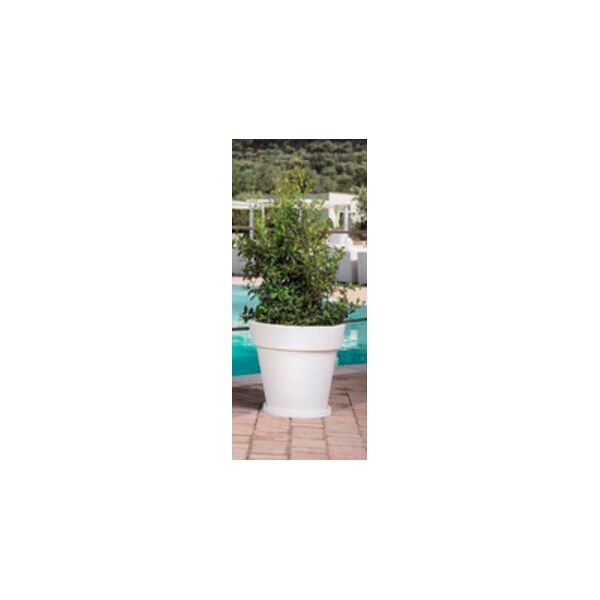 monacis v1303 vaso giardino esterno in plastica dimensioni Ø50 x 45 h colore bianco - v1303 gemma