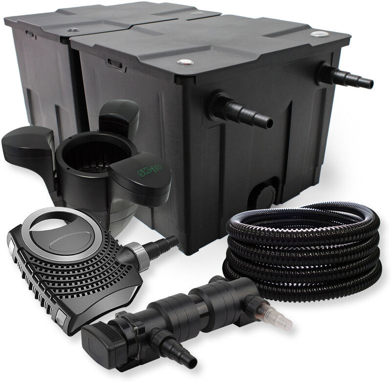 Wiltec - SunSun 2-CameraSet per il filtro 60000l 18W UVC Depuratore per