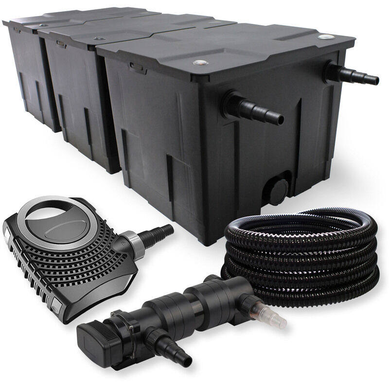 Wiltec - SunSun 3-Camera Set per il filtro 90000l 18W UVC 6er