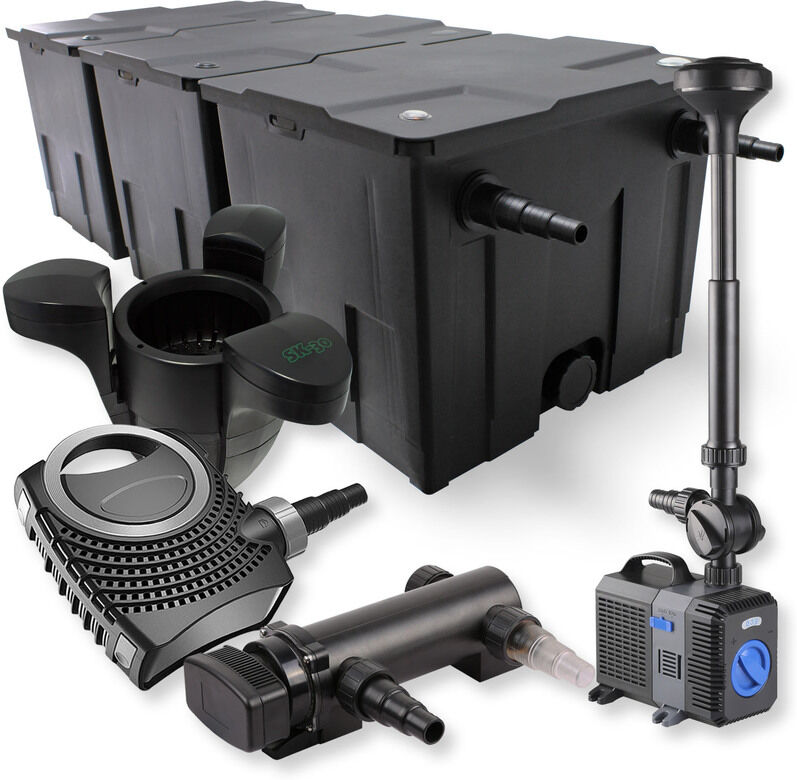 Wiltec - SunSun 3-Camera Set per 90000l 18W UVC Depuratore per stagni