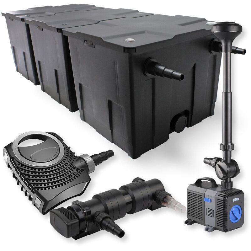 Wiltec - SunSun 3-Camera Set per il filtro 90000l 18W UVC Depuratore