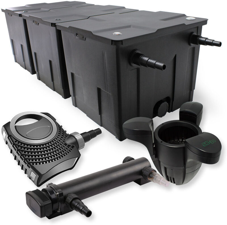 Wiltec - SunSun 3-Camera Set per il filtro 90000l 24W UVC 3er