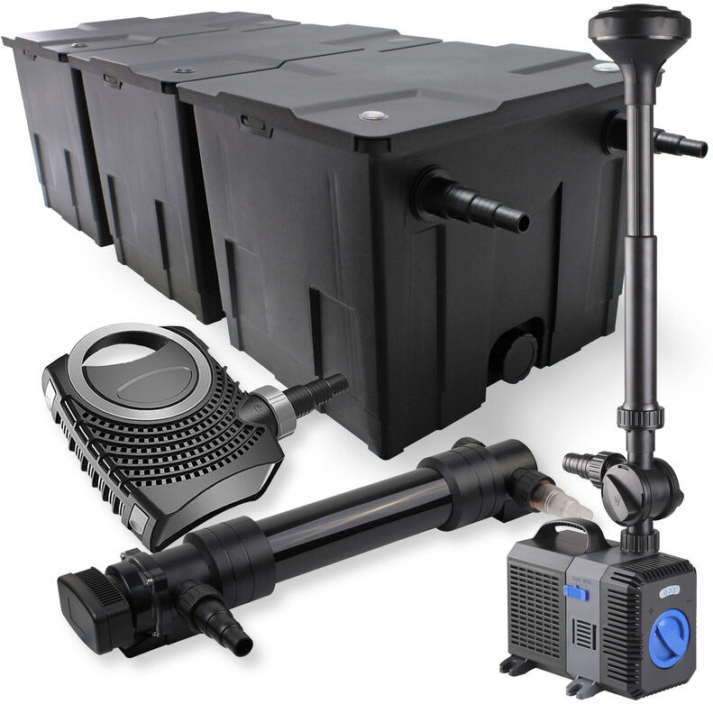 Wiltec - SunSun 3-Camera Set per il filtro 90000l 36W UVC Depuratore