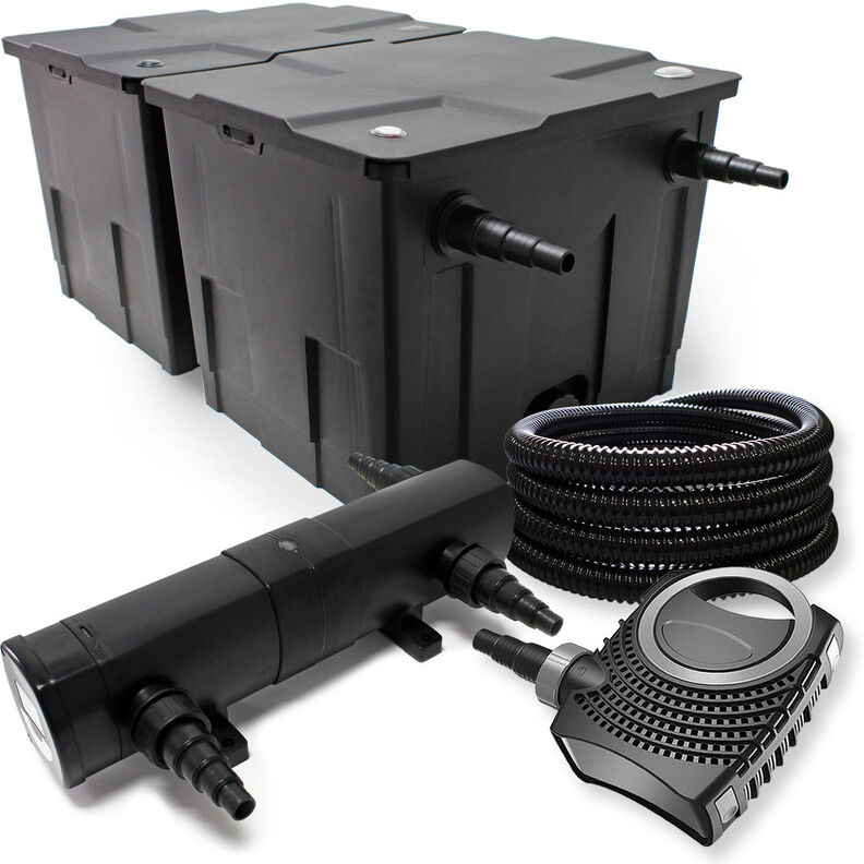 Wiltec - Set filtro a pressione 6000l 11W UVC Depuratore per stagni 25m