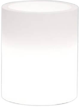 Milani Home Vaso luminoso per esterno giardino con luce bianca cm diametro 40 x 50 h Bianco x 40 x cm