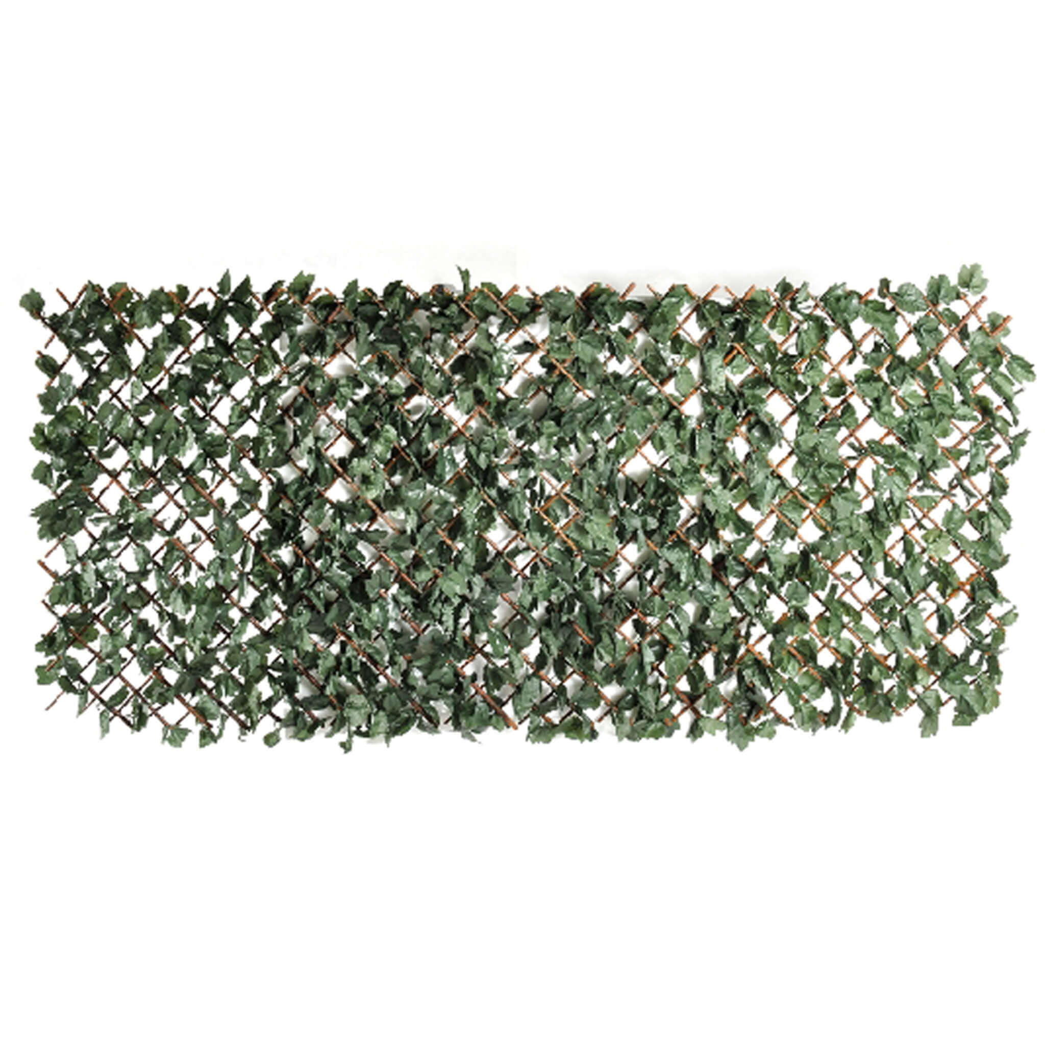 Milani Home Estensibile In Legno Con Siepe Per Interno Esterno Giardino, Portico, Terrazzo, Verde 200 x 100 x 6 cm