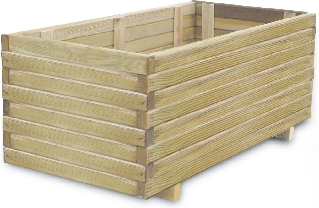 vidaXL Plantenbak verhoogd rechthoekig 100x50x40 cm hout