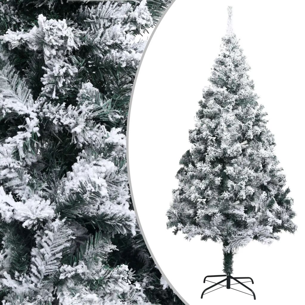 vidaXL Kunstkerstboom met sneeuw 180 cm PVC groen