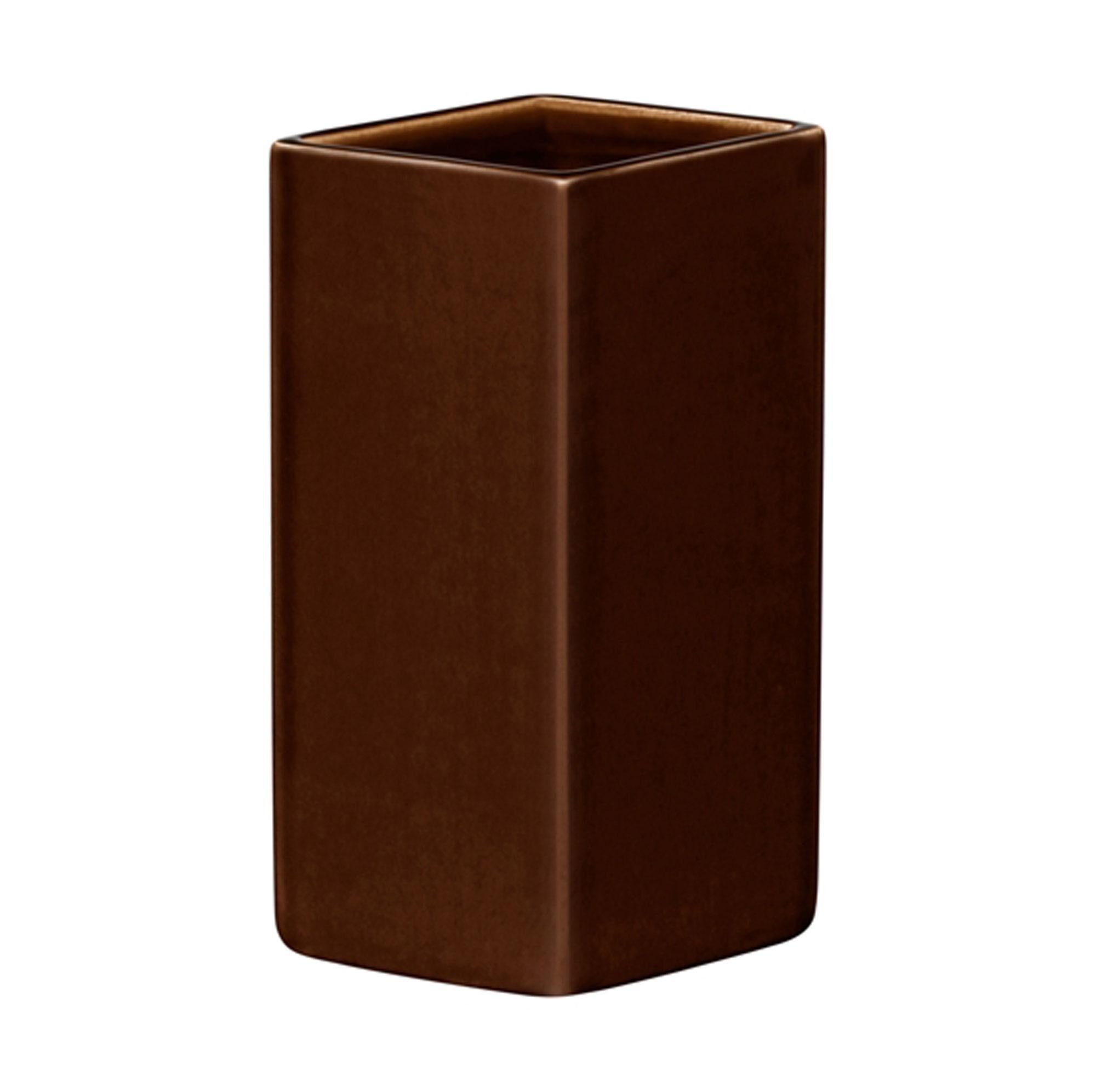 Iittala Ruutu vaas keramiek 18cm brown